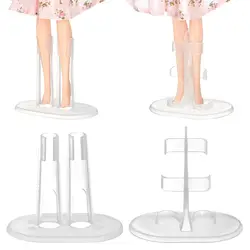 5PCS/Set Transparent Plastic Doll Stand Doll Display Holder For Dolls Stands Doll Accessories Clear Doll Support Leg Holders