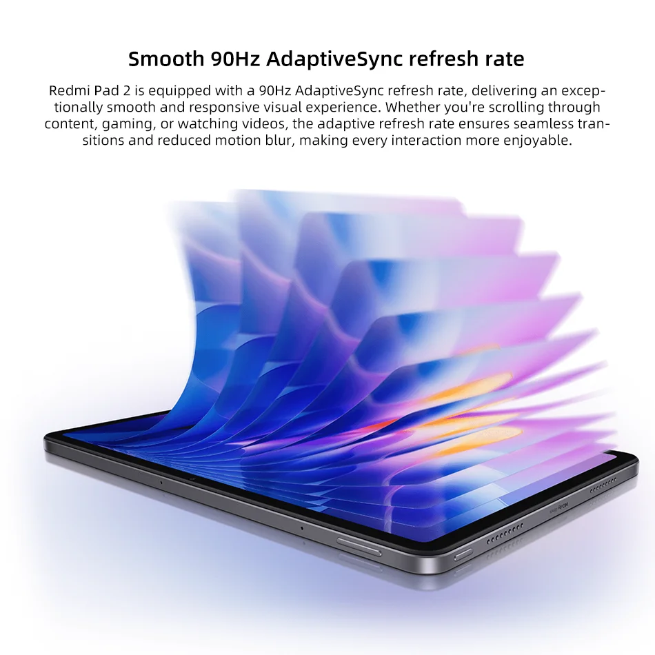 Global Version Xiaomi Redmi Pad 2 Tablets 128GB/256GB 11" 2.5K 90Hz Display MTK Helio G100-Ultra 9000mAh Battery Dolby Atmos