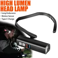 Mini LED Motion Sensor Ear Light Portable 3mode USB Rechargeable Headlamp Headlight Outdoor Sport Neckband Light Camping Lantern