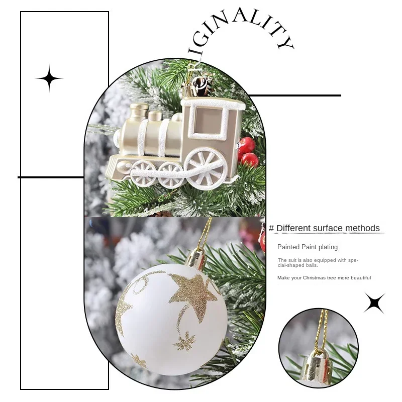 70 Pcs Christmas Ornaments Christmas Ball Set Xmas Tree Hanging Pendants Navidad Noel Decoration Home New Year Gifts 2023