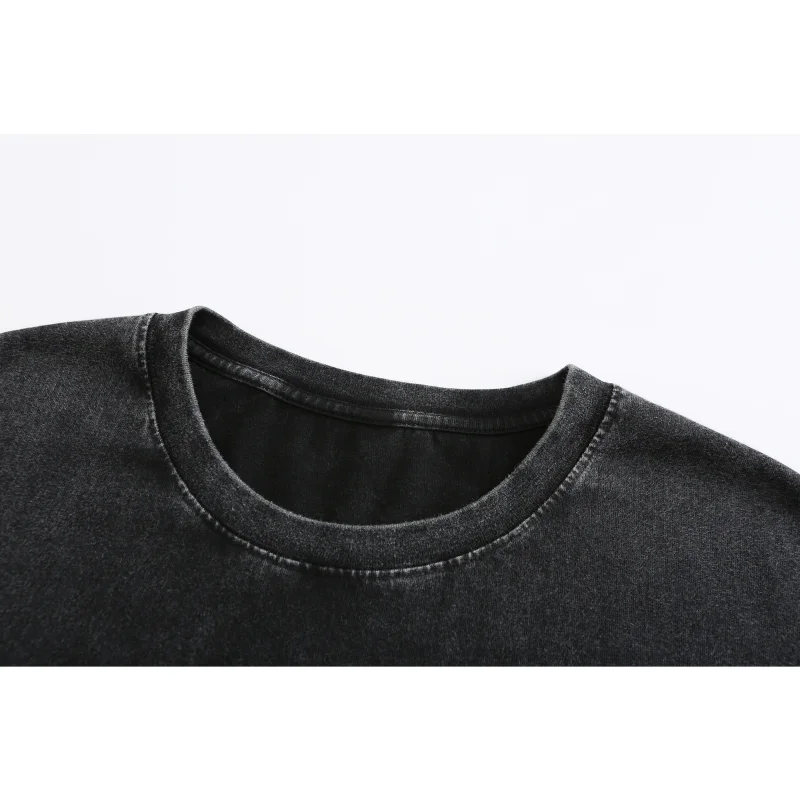 T-shirt 100% Cotton Custom Logo Street Trend Short Sleeve T-shirt Embroidery Design European American Size Tops