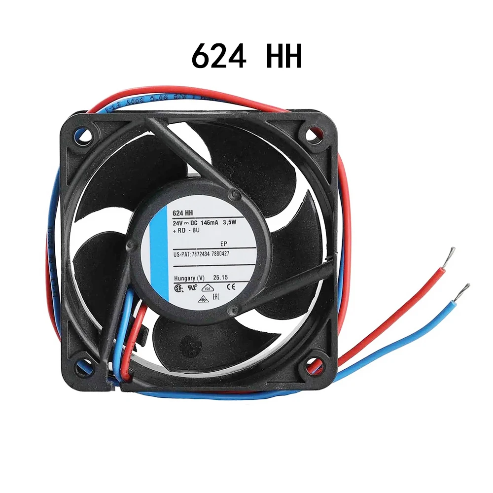 Server Axial radiator 624HH 24VDC 3.5W 60*60*25MM 8200RPM Compact Silent Cooling Fan