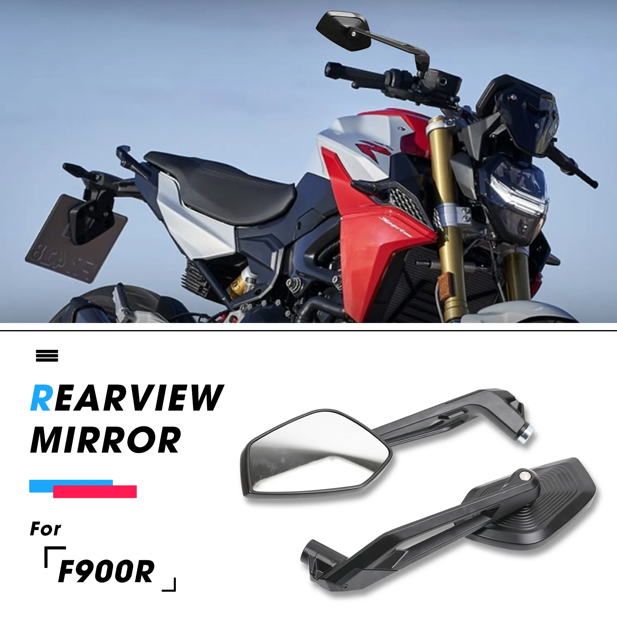 Motorcycle f900r f900rs F900 R RS Accessories Rearview Side Rear View Mirrors For BMW F900R F900XR 2020 2021 2022 2023 2024 NEW