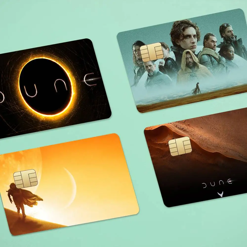 Movie Dune Anime Front Cover Film Sticker Skin For Credit Debit Card Small Large Chip 1 Set Of 4 Pcs