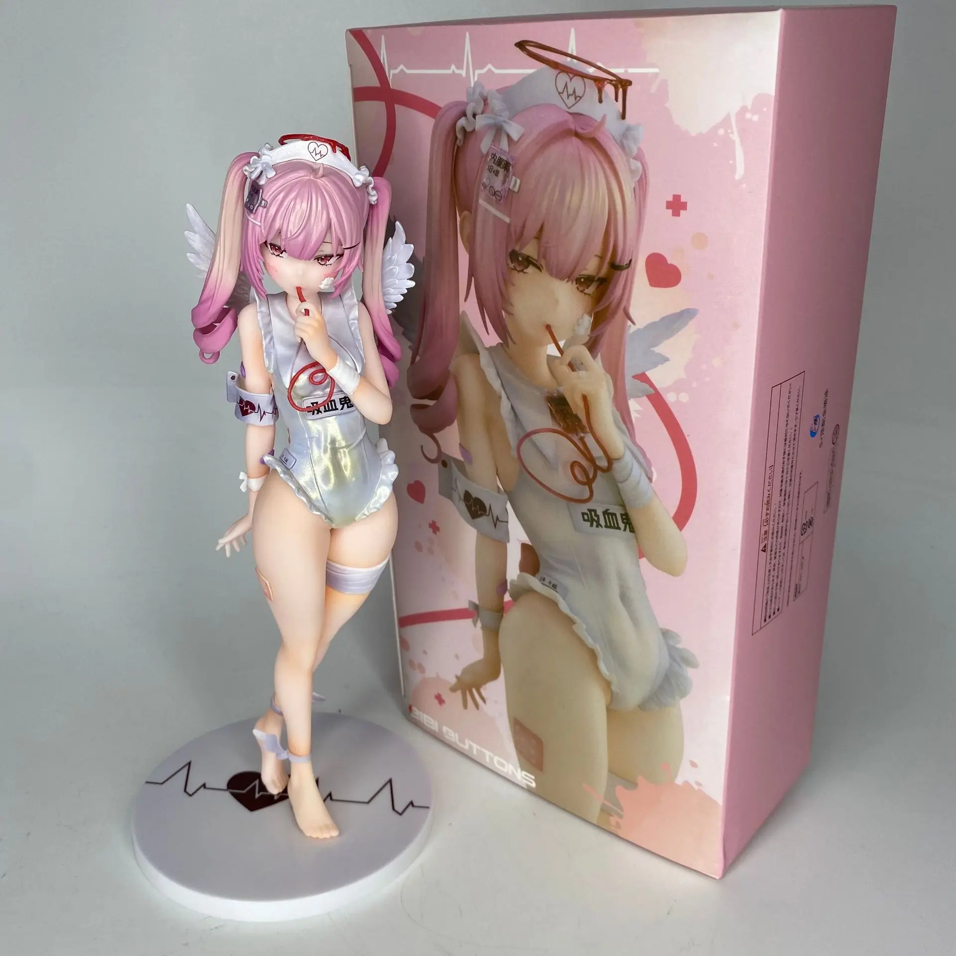 

Anime Figure Pink Haired Beautiful Girl Nurse Standing Pvc Collectible Model Desktop Decoration Gift For Adult Collectors