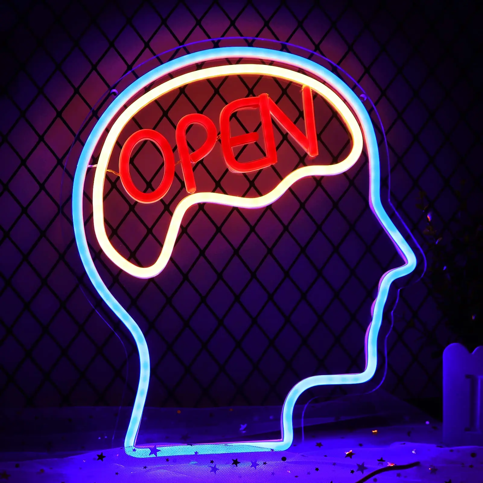 

Неоновые вывески Open Mind Brain, настенные декоративные светильники для спальни, подходят для мужского пещерного бара, паба, офиса, школы, Рождества, дня рождения