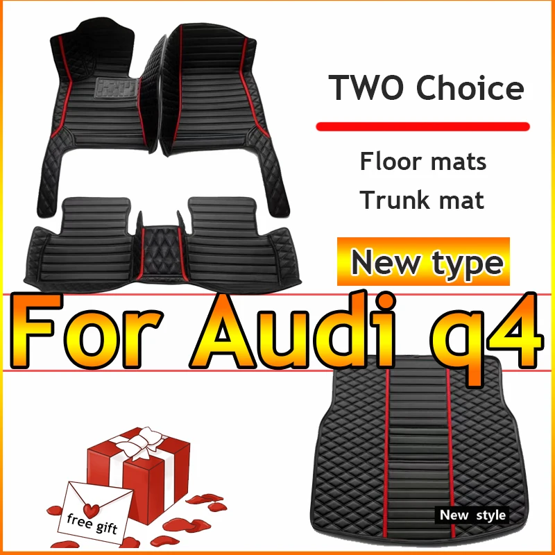 Car Floor Mats For Audi q4 e tron 2022 DropShipping Center Auto Interior Accessories Leather Carpets Rugs Foot Pads