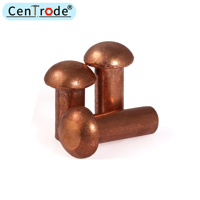 GB867-86 Semi-round Head Copper Rivet Copper Nail Solid Rivet Semi-round Rivet Copper Round common nail M2-M8 20PCS