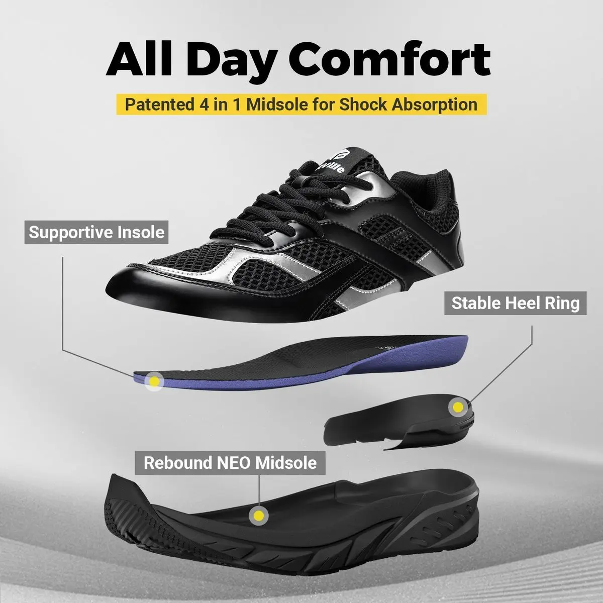 New Outdoor Fitness Shoes Mens Hiking Sneakers Mens Climbing Shoes Black Blue Athletic Hiking Shoes