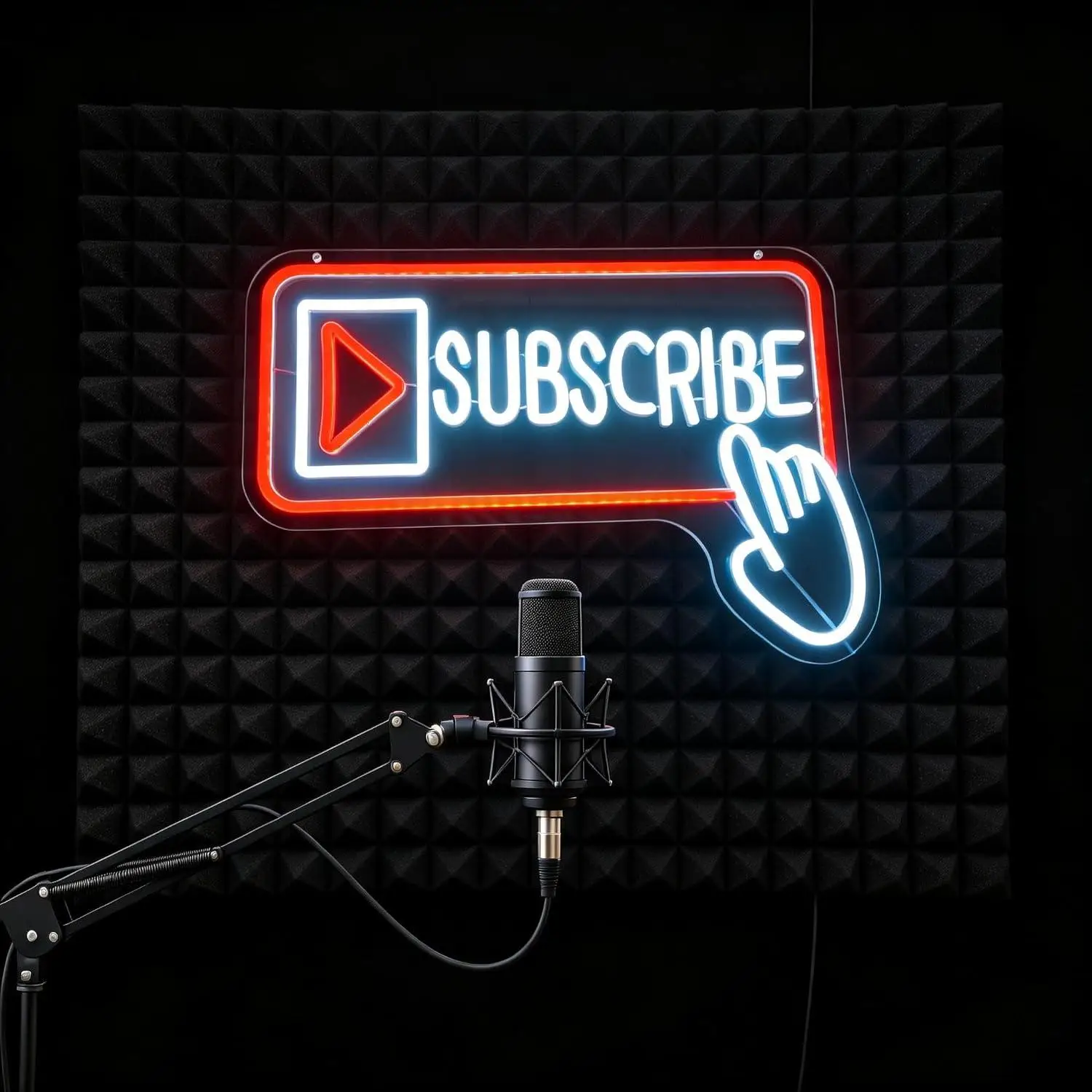 Subscribe Neon Sign USB Dimmable LED Light For Streamer Room Content Creator Studio Home Office Gamer Room Backdrop Wall Decor