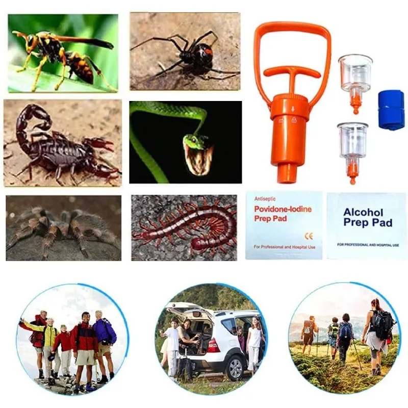 Snake Bite Kit, Bee Sting Kit, Venom Extractor Suction Pump, Bite and Sting First Aid for Hiking, Backpacking and Camping - view 5