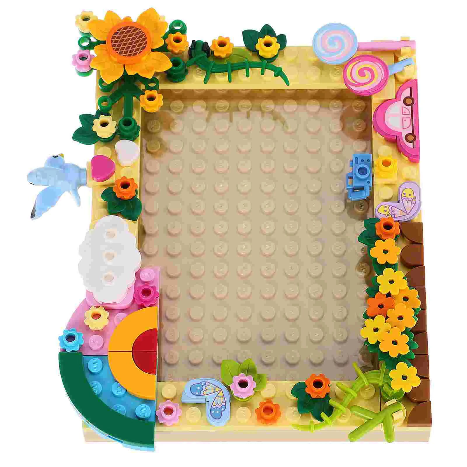 Decorative Cartoon Photo Frame DIY Block Frame Making Kit Colorful Handmade Photo Frame DIY Photo Frame