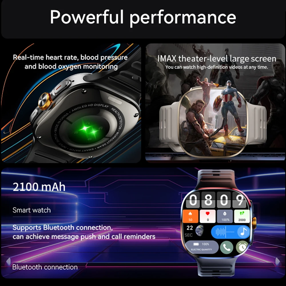 3GB + 32GB RAM 5G / 4G ساعة ذكية 2.4 بوصة AMOLED 1100mah بطارية 200W كاميرا GPS WIFI Google APPS تنزيل Smartwatch Android 10 #3