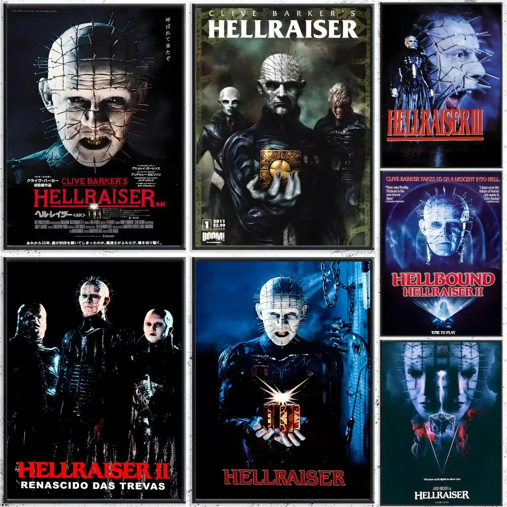 TV Series Hellraiser Poster Self-Adhesive Waterproof Wall Stickers, Coffee Bar Home Wall Decor