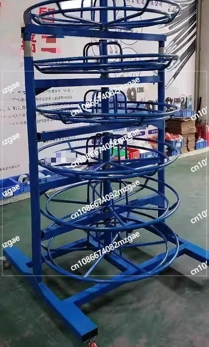 Hydraulic YouTube Shelf Hose Shelf High Pressure YouTube Tray Tube Shelf Six Layers Rotatable Rotating Iron Disc Movable