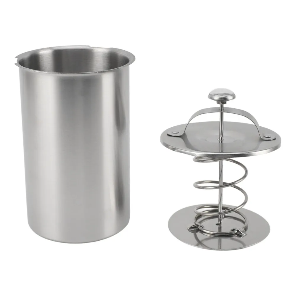 Stainless Steel Meat Press With Thermometer Silver Deli Meat Maker Large Capacity Spring-Loaded Platen Ham Press Mold
