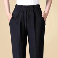 Plus size  8XL Autumn Women Trousers Oversize Elastic High Waist Loose Casual Pants Middle-aged Female Winter Warm Stretch Pants - Image 5