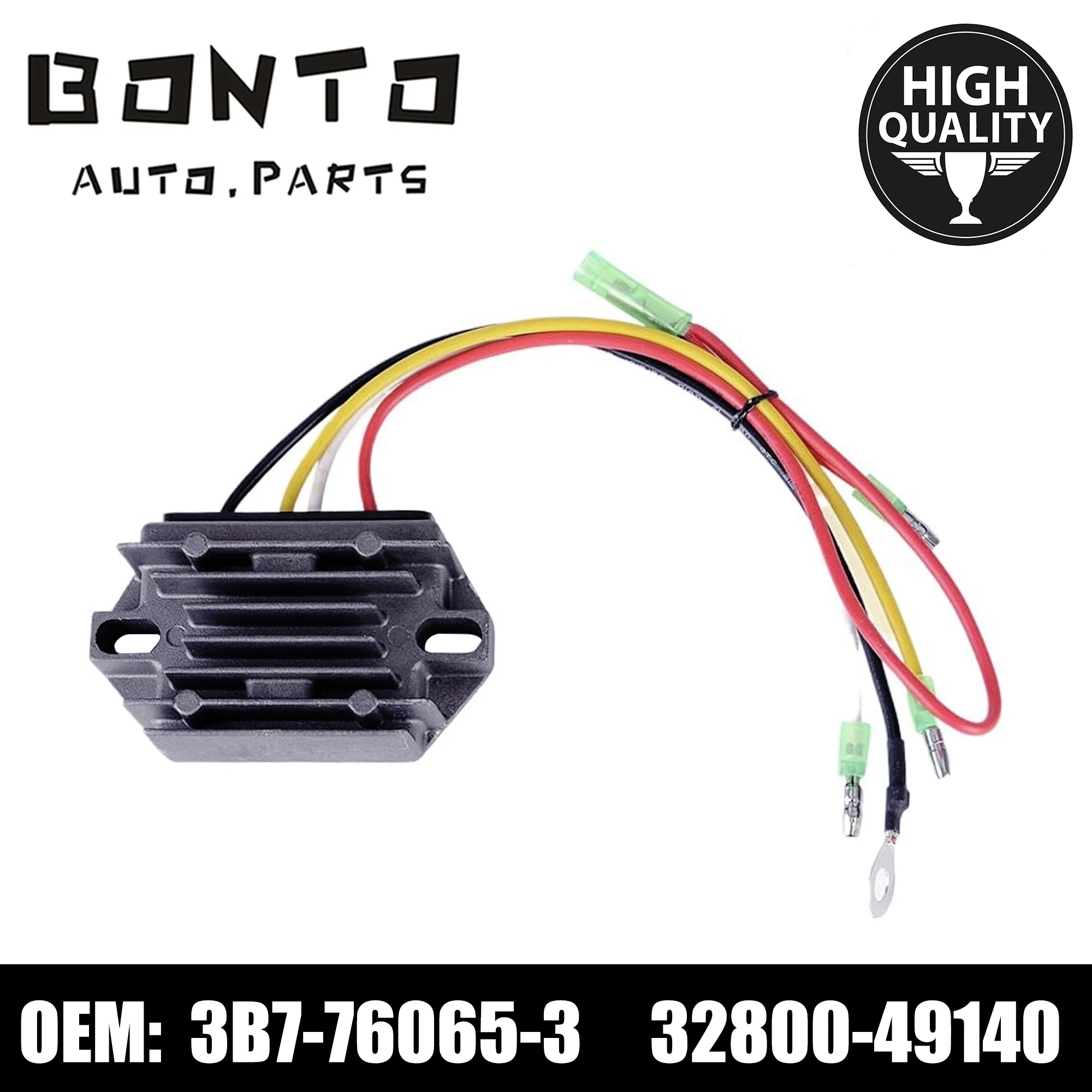 

BONTO Motorcycle Voltage Regulator Rectifier For Tohatsu M50D2 2002-2003 Replace 3B7-76065-3 32800-49140 32800-44120 32800-45210