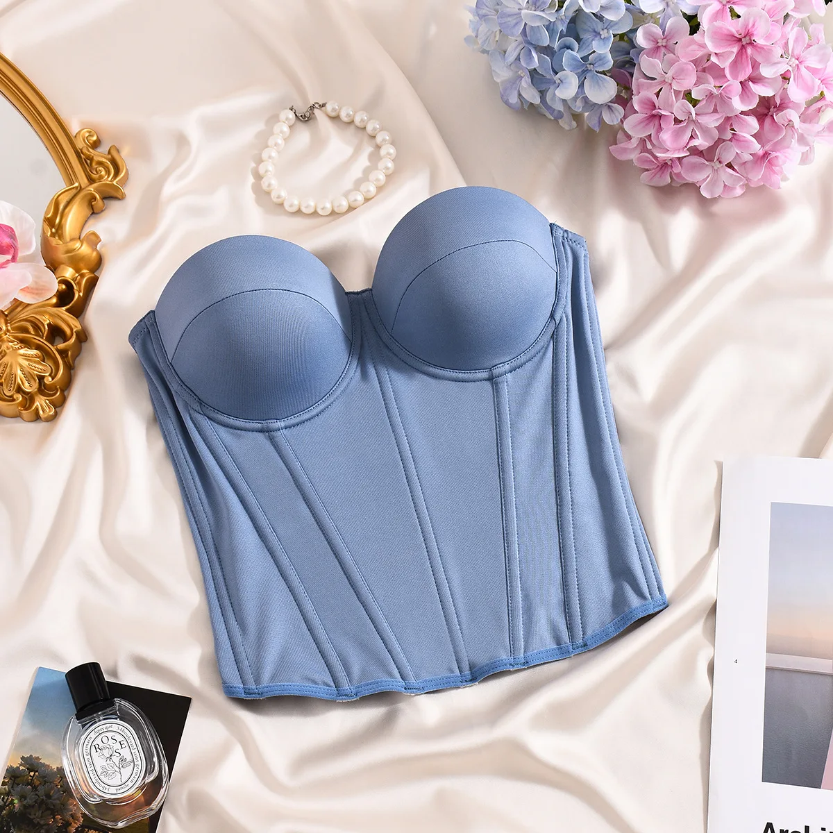 

Solid Color Sleeveless Corset Bra Tank Tops Summer Bustier Go Out Corsets Vest Fashion Slim Shaper Tight Crop Top Camisole Women