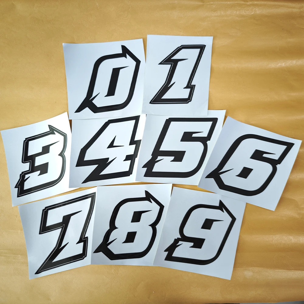 JDM Style Numbers Motorcycle Stickers for Fuel Tank Helmet Windshield DIY Number Waterproof Vinyl Decals Decoration