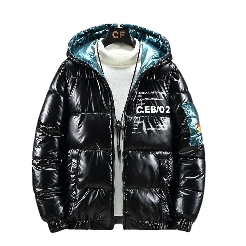 

Plus Size Winter Mens Down Coats Fashion Mens Jackets and Coats Mens Thick Warm Bright Mens Hoodes Down Jackets Clothing