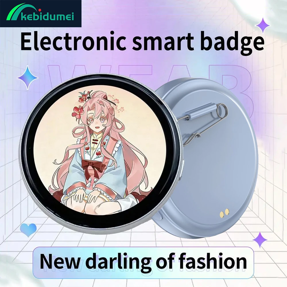 

Электронный значок Kebidumei Anime E-Badge: динамический цифровой значок с дисплеем, аниме-мерч, подарок для фанатов и друзей-отаку