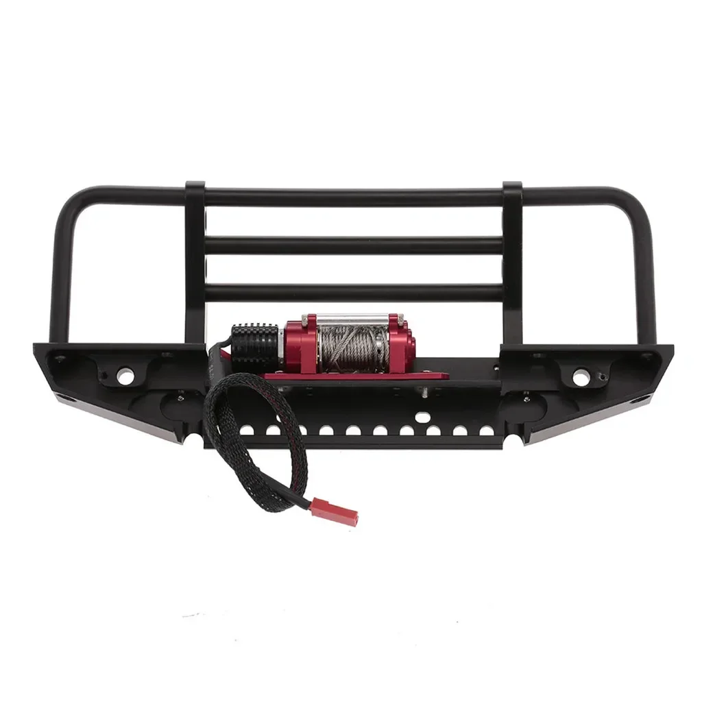 Bumper Metal with Winch 2 LED Light Remote Controller Receiver for TRX-4 TRX4 Trxs Axial SCX10 RC Crawler Car Parts