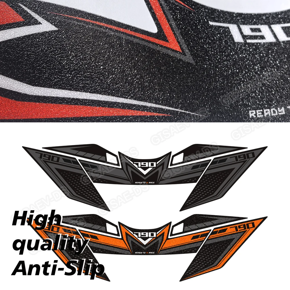 For 790 Duk 2027 Motorcycle Anti-Slip Tank Pad Protector Kit Fairing Fender Stickers Decals
