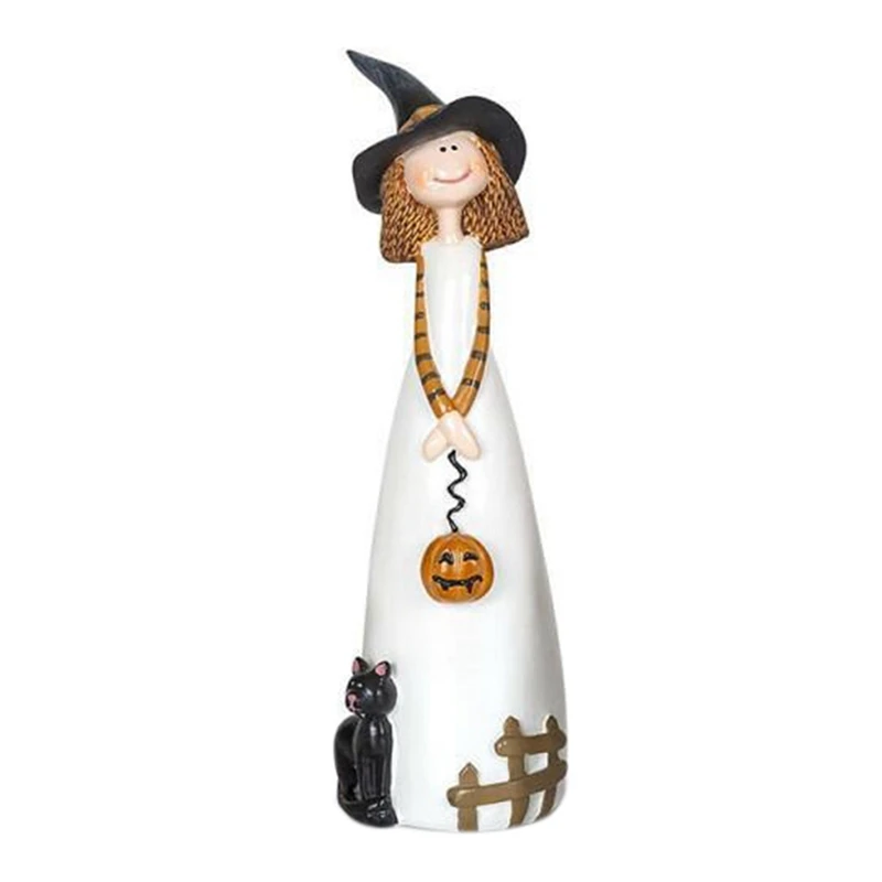 Halloween Witch Figurines And Statues Home Decor Resin Witches Cute Elf Sculpture 1 Piece Home Decor Home Decor Gifts