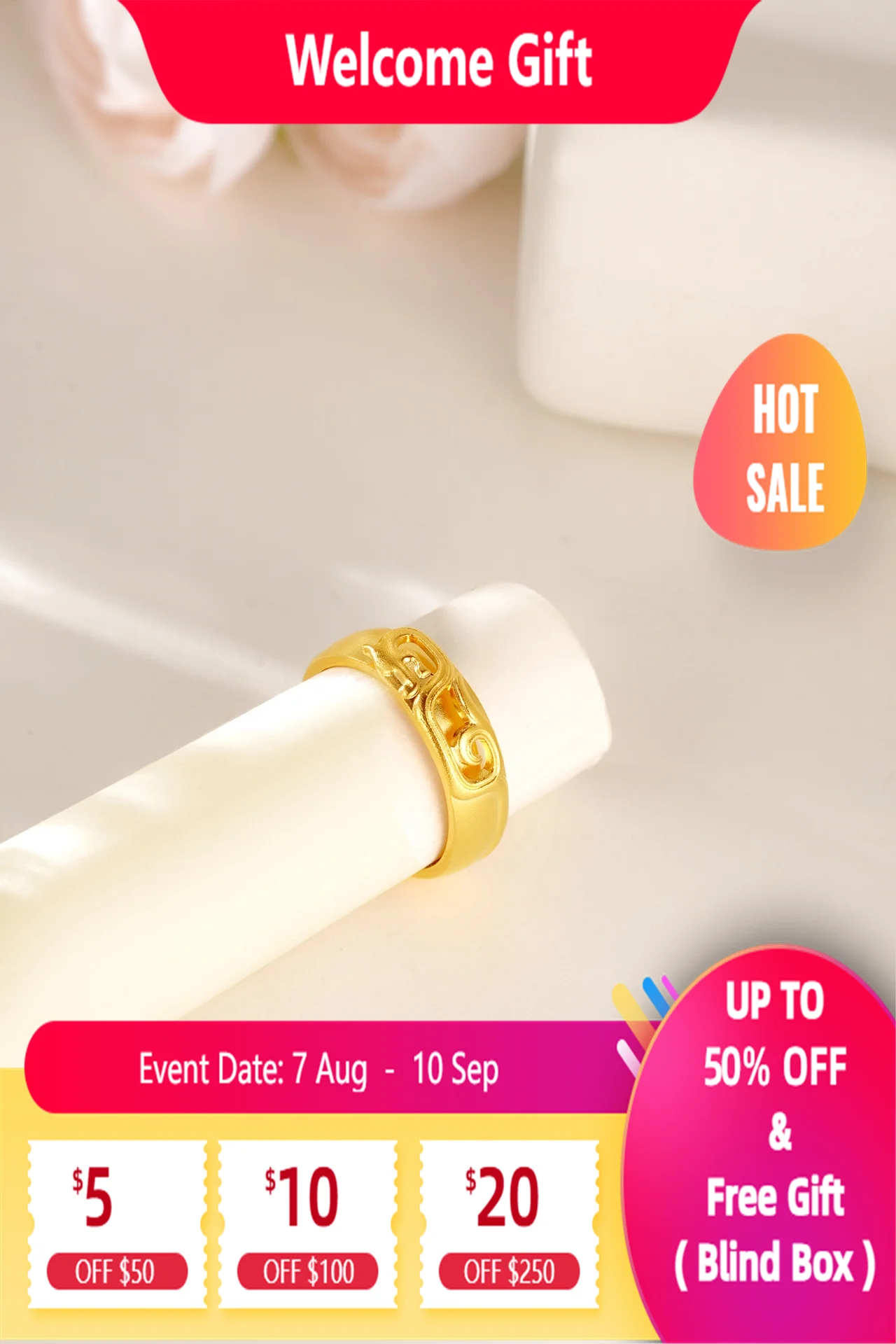 

LIum Gems Dragon Ring for Men Cool 24k Gold Vermeil 925 Sterling Silver Mens Statement Ring