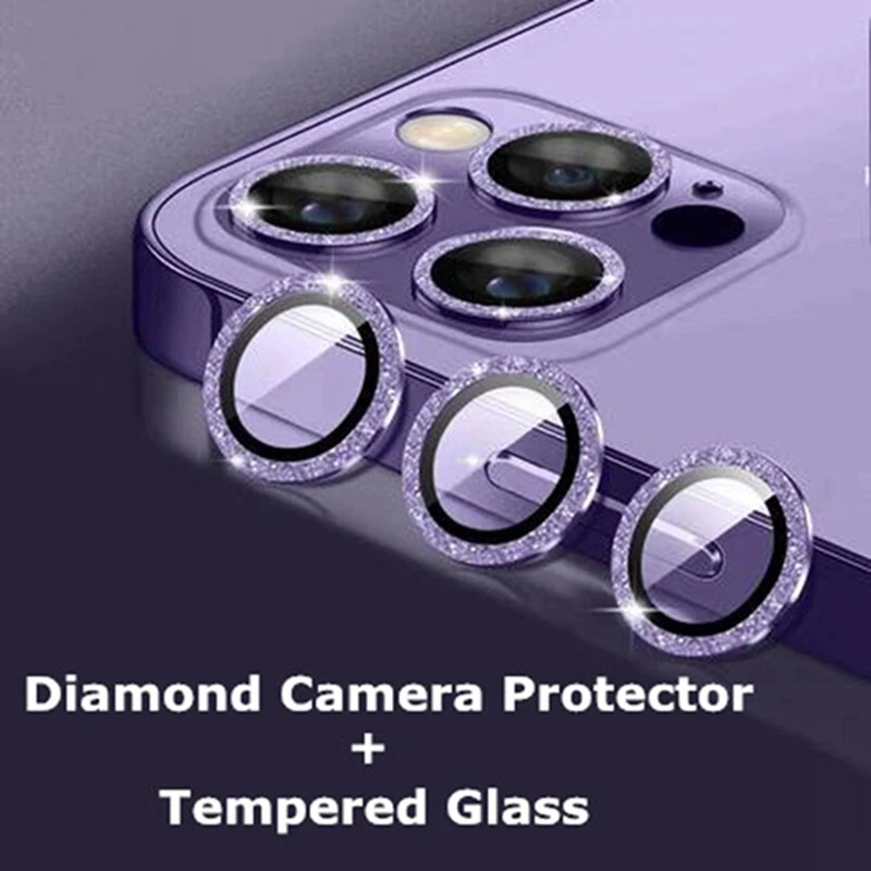 Full Cover Camera Lens Protector Glass For iPhone 13 12 11 14 Pro Max Metal Lens Ring Protection Film On iPhone 12 13Mini 14Plus