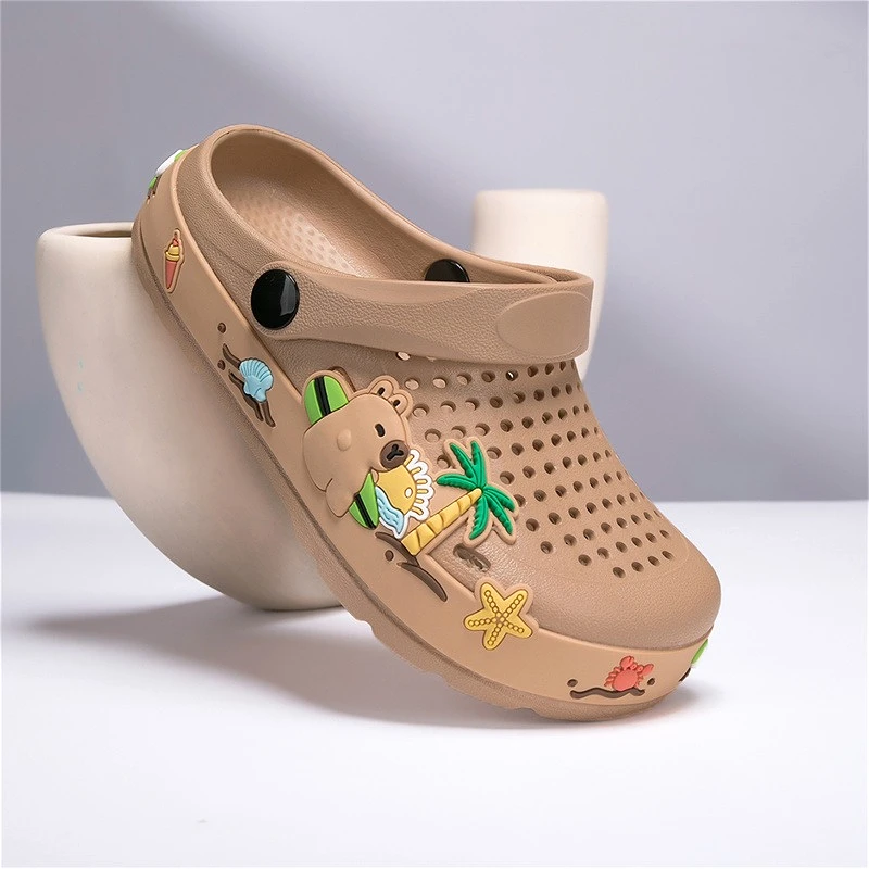 

Cartoon Children Slippers Cute Print Girls Clogs Origin Design Kids Summer Beach Water Barefoot Shoes Soft Girls Slippers Sandal