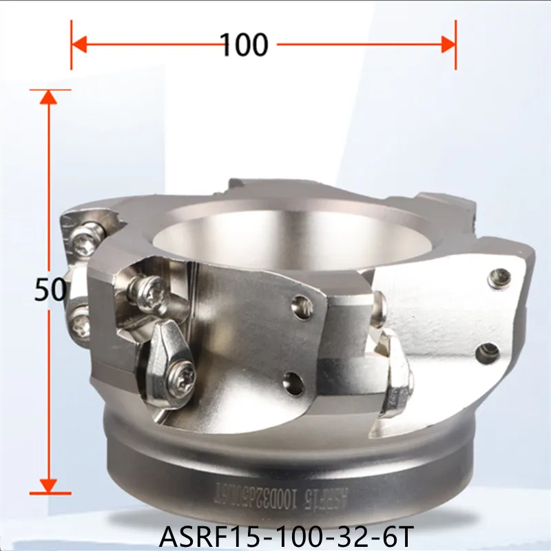 

1pc ASRF15-100-32-6T high feedrate Indexable face mill ASRF15MM face milling cutter SDMT1505