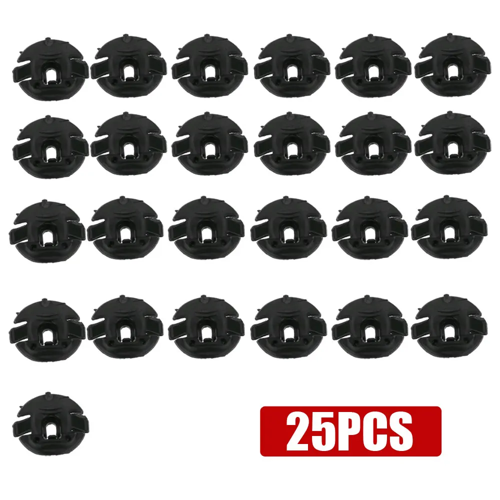 

25Pcs Plastic Black Car Wheel Cover Lining Fixed Fastener Screw Clips Car Interior Accessories for Audi A4 B8 4F0825429A