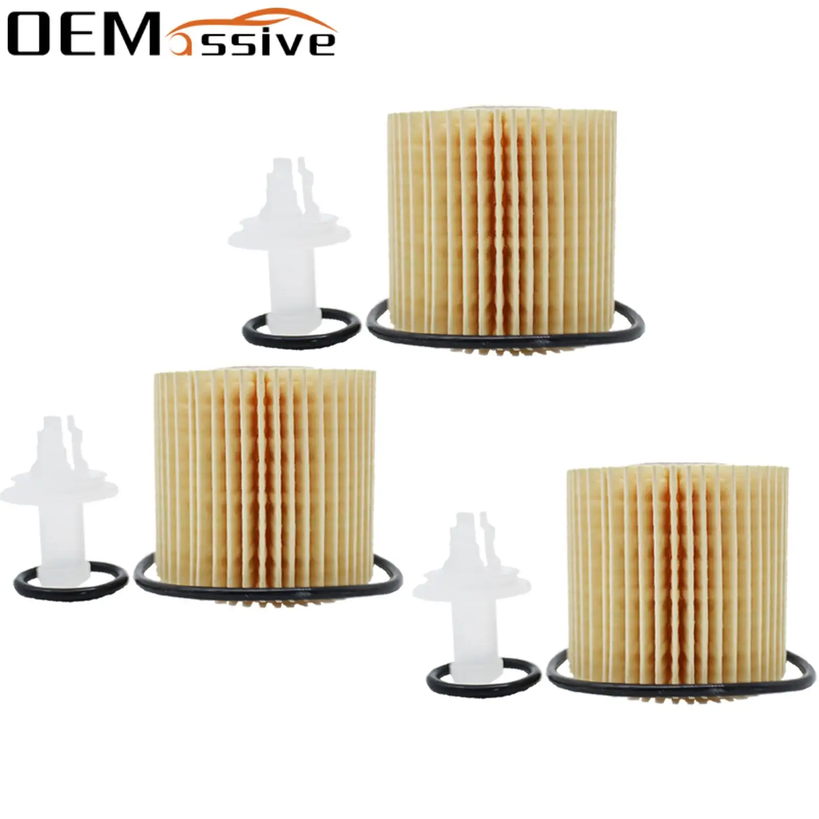 3X Oil Filter For Toyota RAV4 XA30 XA40 2AR-FE 2AR-FXE 2494CC 2.5L 2GR-FE 3456CC 3.5L 2005 2006 2007 2008 2009 2010 2011 - 2018