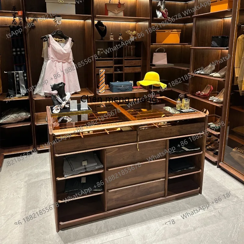 

Solid wood Nakajima display, jewelry storage, chest locker furniture