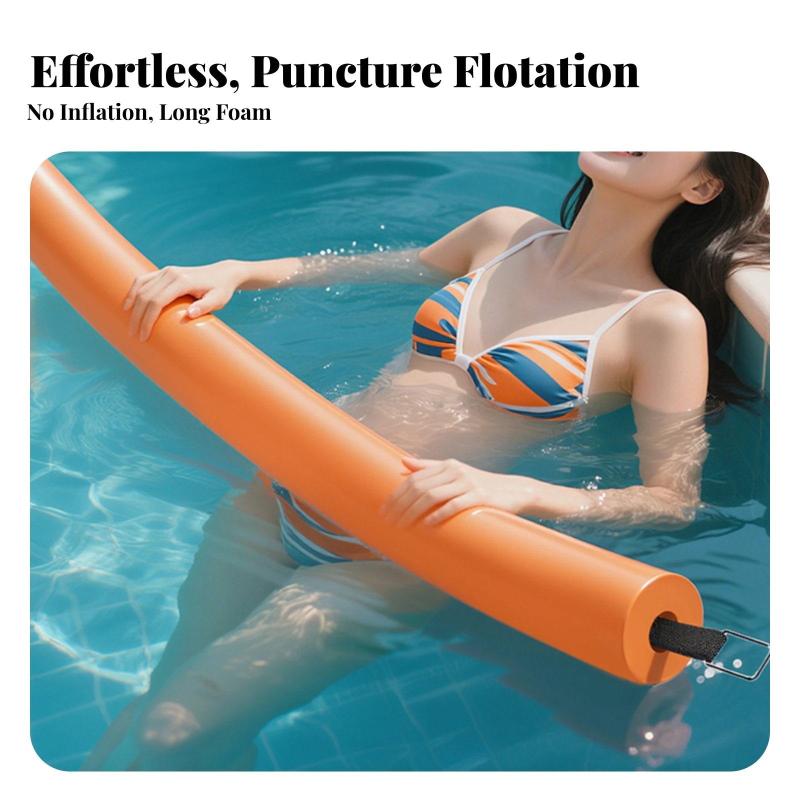 Adjustable Waist Belt Swim Float Non-inflatable U-shaped Buoyancy Aid for Adult Swimming Lessons and Rescue Drills