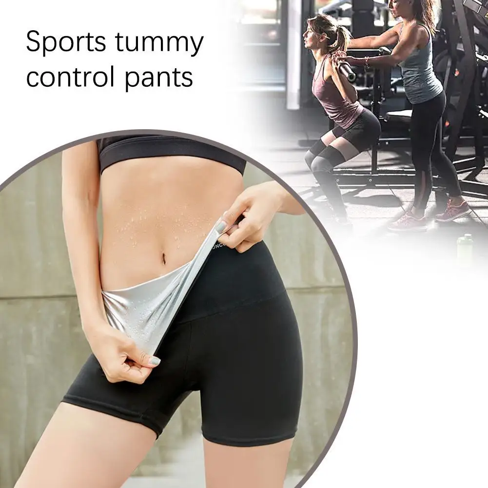 Women Thermo Body Shaper Slimming Shorts Silver Coating Weight Loss Waist Trainer Fat Burning Sauna Leggings Shapers Pants