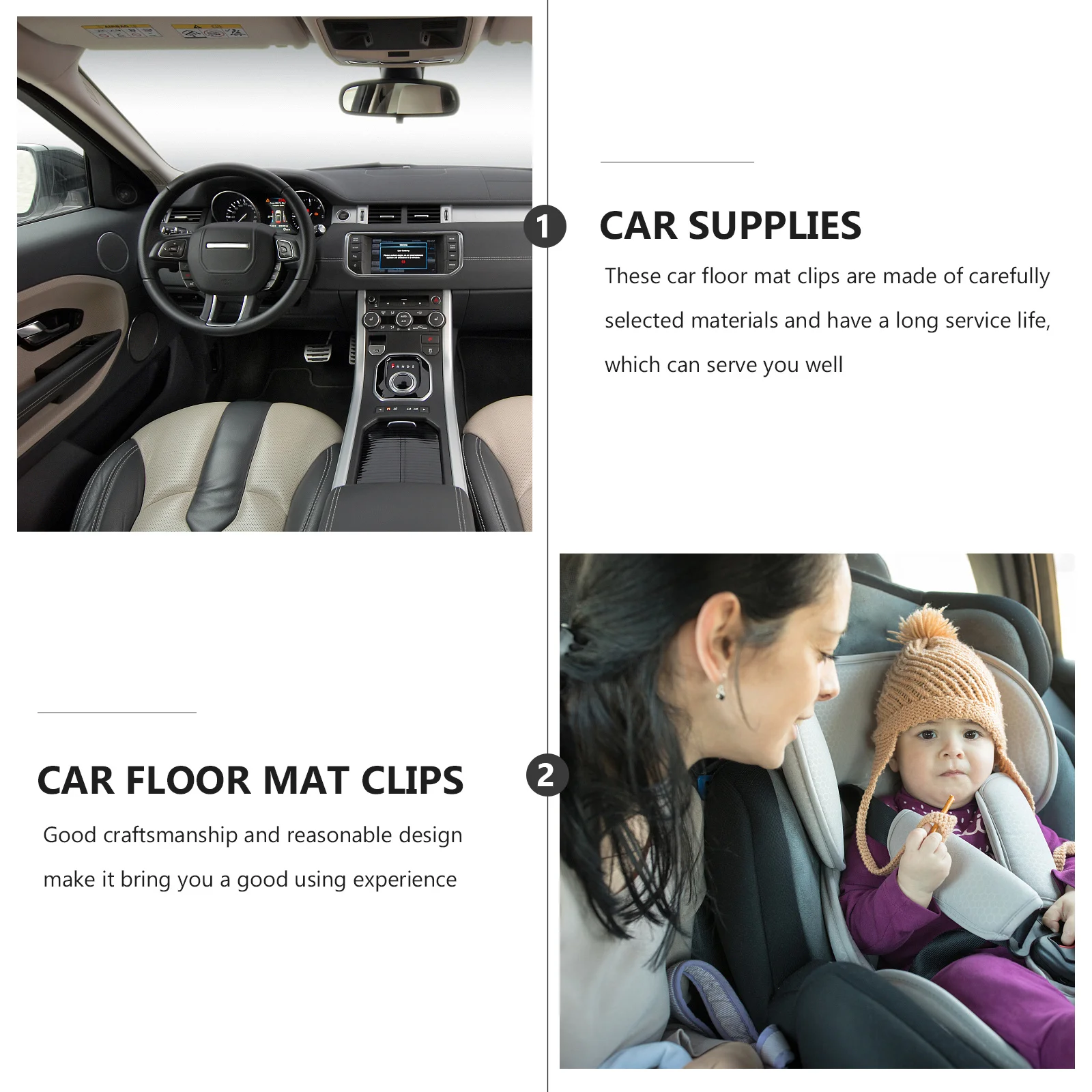 

50Pcs Car Floor Mat Clips Retainer Durable Plastic Carpet Fixing Grips for Auto Non-Slip Mat Holder Automotive Carpet Clamp Car