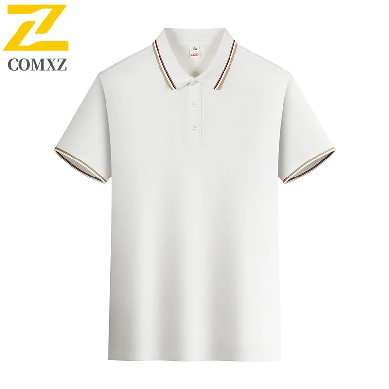 

Летняя повседневная мужская футболка, легкая дышащая, впитывающая пот, официальная офисная рубашка-поло, деловая повседневная мужская футболка с лацканами
