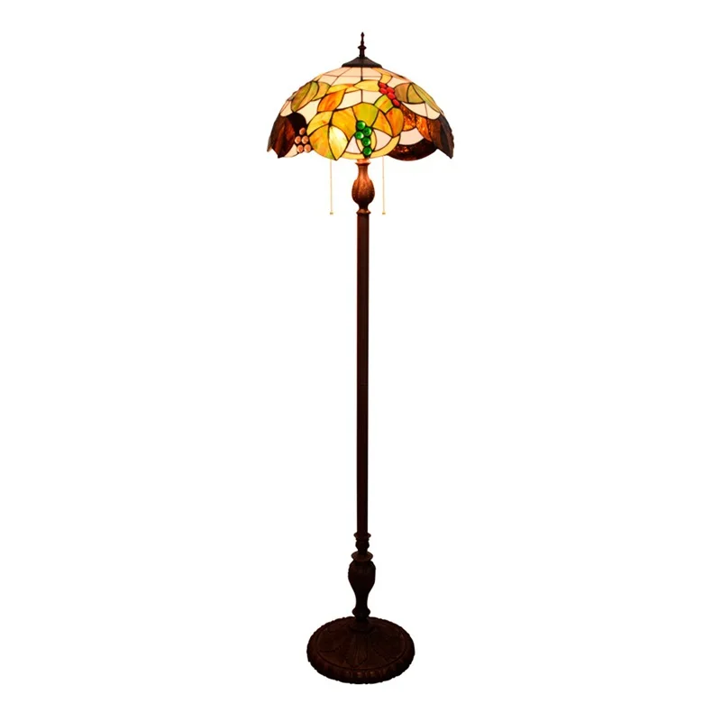 

40CM Tiffany Restaurant Floor Floor Lamp Bar Decoration Stained Glass Pastoral Grape