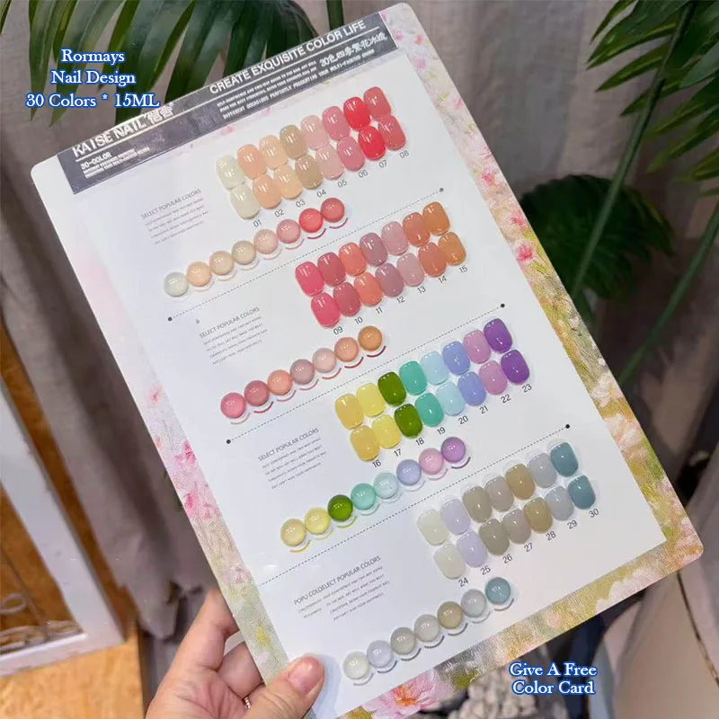 

30 Colors Jelly Gel Nail Polish Set Translucent Sheer Nude Pink Pastel Soak Off UV LED Manicure Kit for Salon Home DIY Nail Art