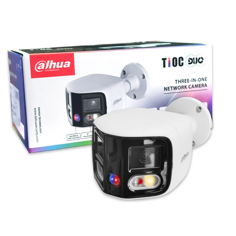 Imagem -06 - Dahua-câmera de Bala Dupla Emenda Ângulo Largo 180 ° ao ar Livre Samrt ai Cctv Conversa Bidirecional Smd4.0 Eptz Ipc Pfw3849s-a180-as-pv 4k Tioc