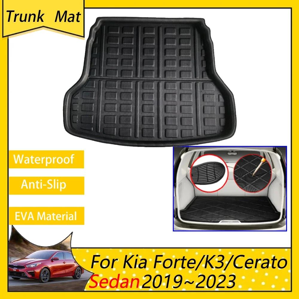 

Car Trunk Mat For Kia Forte K3 Cerato BD Sedan 2019 2020 2021 2022 2023 Waterproof Tray Liner Cargo Boot Carpet Auto Accessories