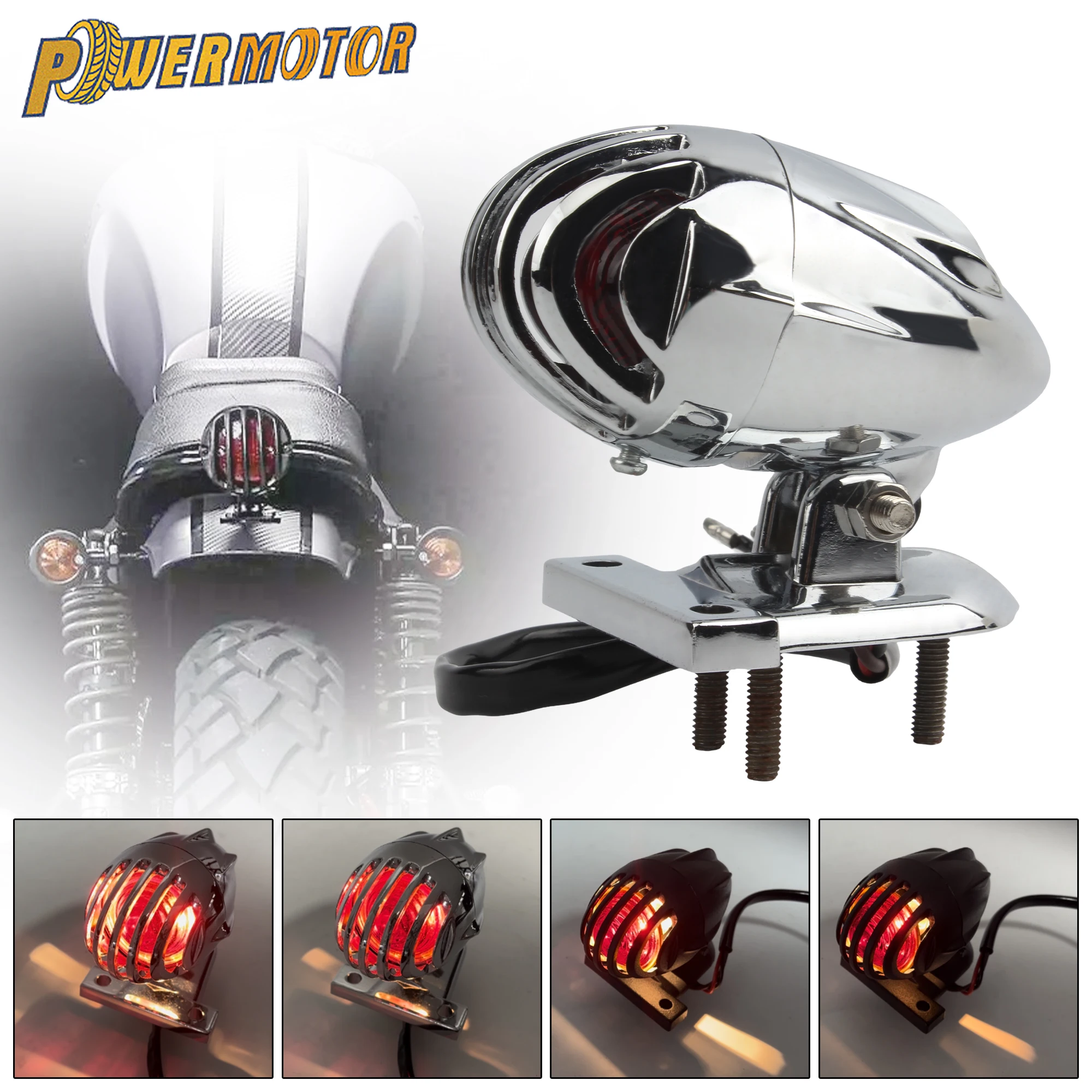 

Motorcycle 12V Tail Light Brake Lights Rear Stop Lamp For Sportster Bobber Chopper Custom Cafe Racer Taillight Accessories