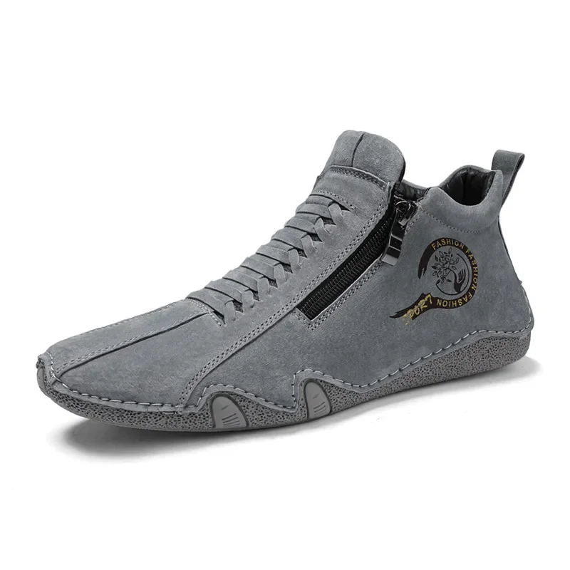 Shoes for Men New Zipper Designer Men's Boots Autumn Low-top Men Casual Shoes Lightweight and Comfortable Walking Flats image 5