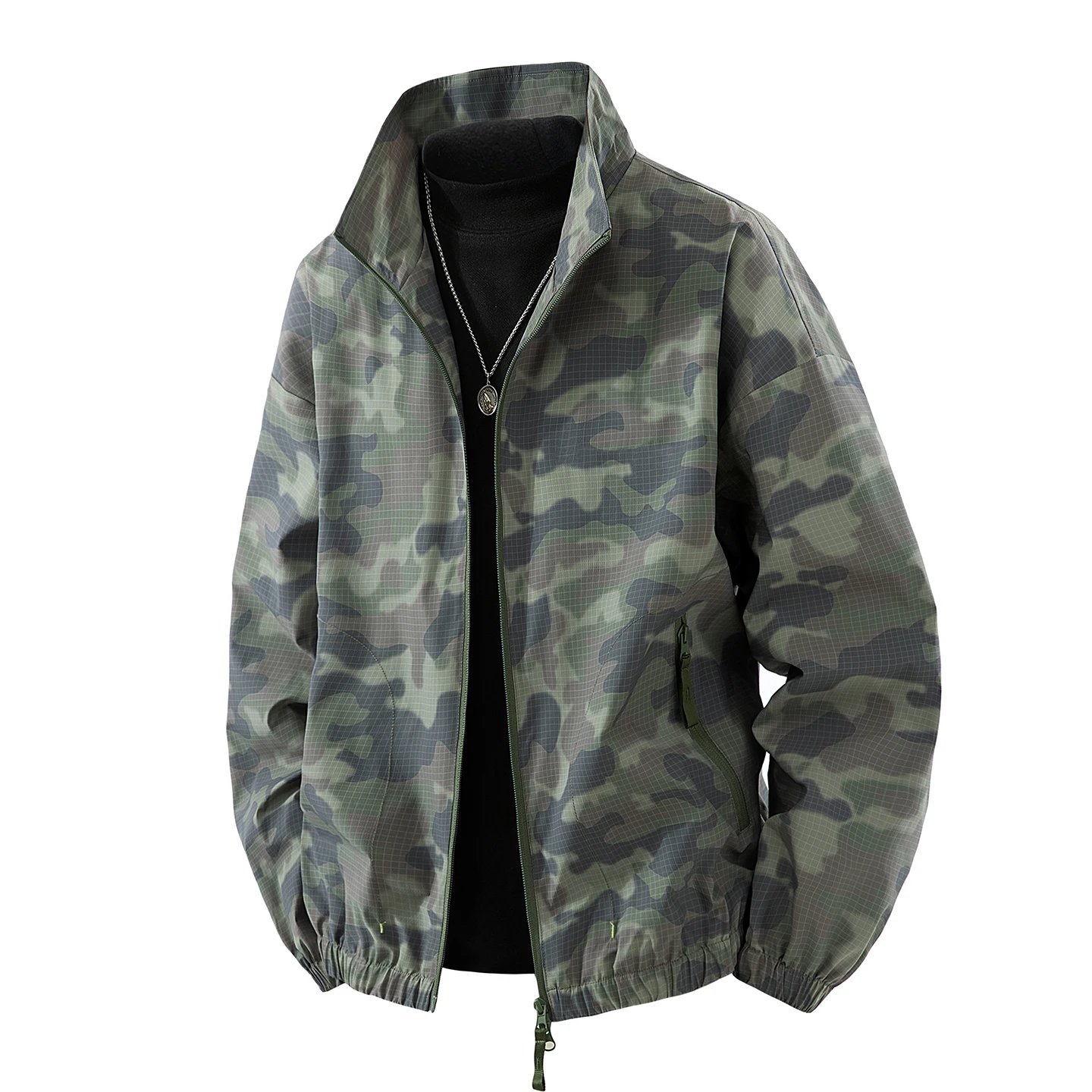 Spring Autumn Men Casual Cargo Jacket Men Multi Pocket Utility Outerwear Male Loose Workwear Jacket Male Camouflage Coats