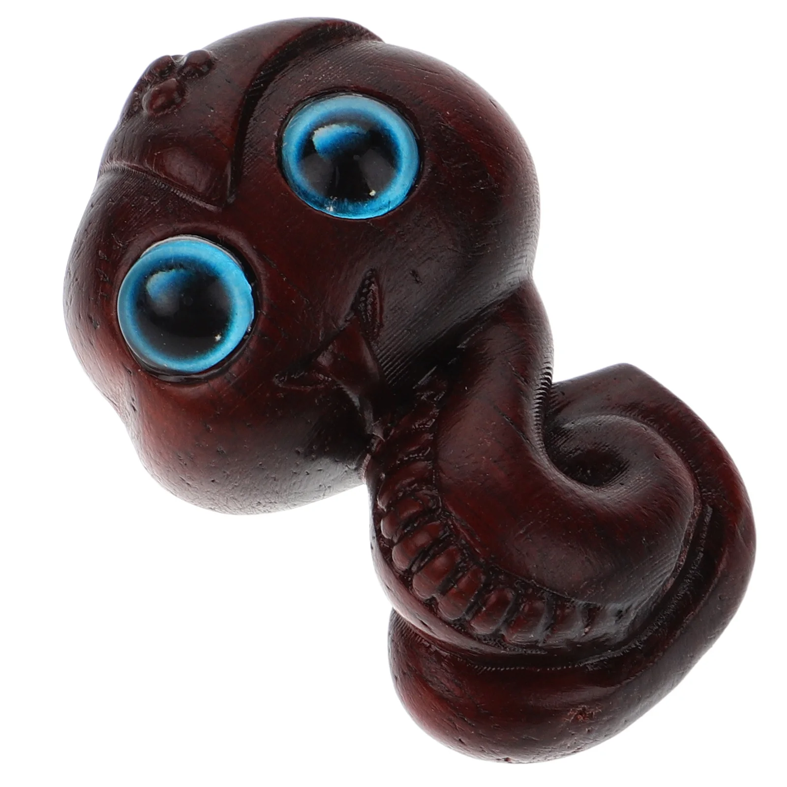 

Zodiac Snake Pendant H carved Wooden Figurine Mini Sculpture Lucky Animal Wealth Symbol New Year Decor Charm jewelry Accessories