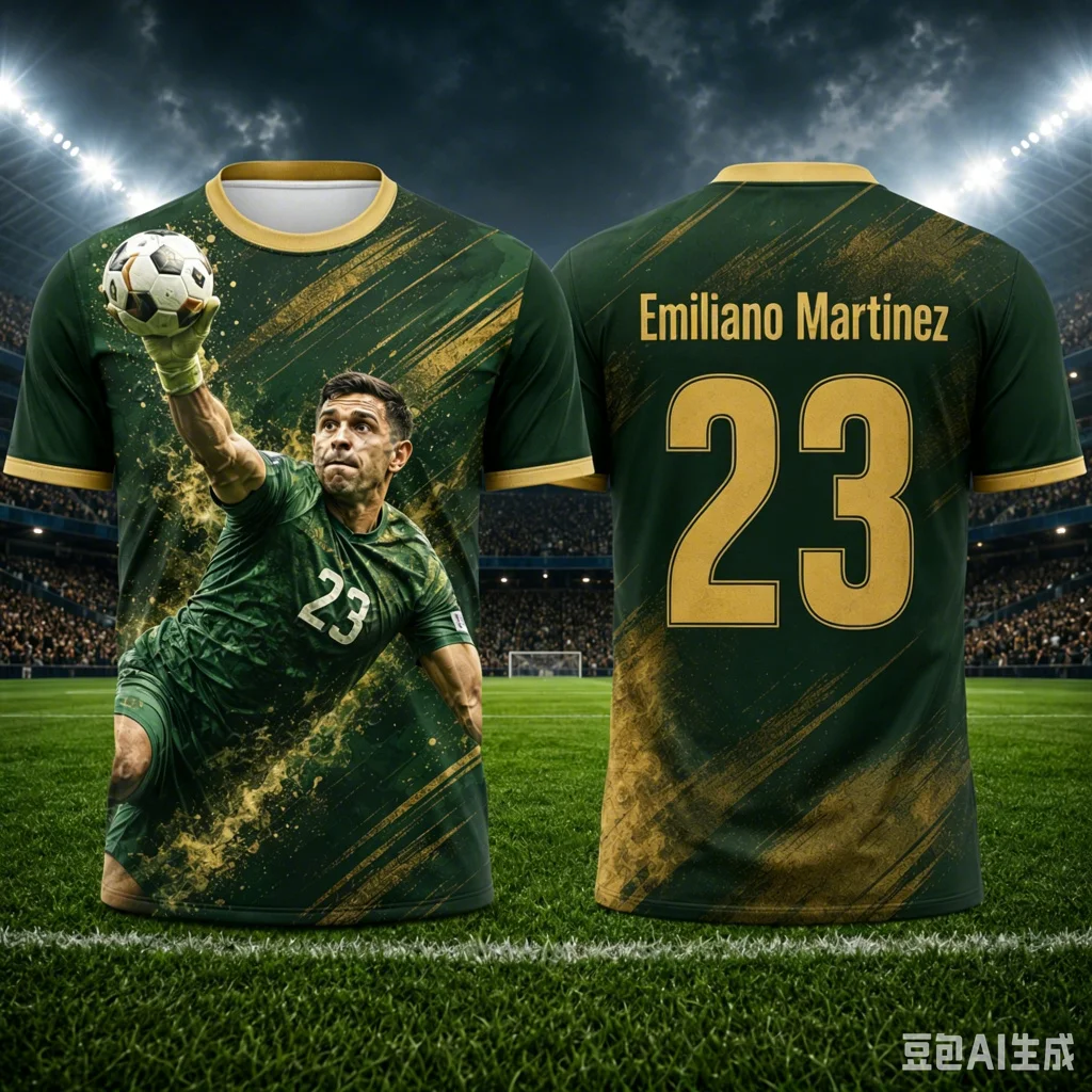Argentine Football Jersey No. 23 Emiliano Martínez Fan Style Jersey Football Training Wear Y2k T Shirts for Men Graphic T Shirts