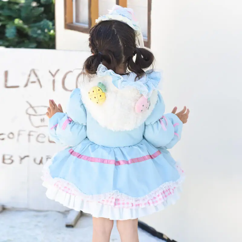 

Christmas Girl Cinnamoroll Kawaii Lolita Cotton Jacket 2025 Winter New Cartoon Anime Children's Cartoon Hooded Thick Warm Coat